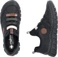 Rieker Baskets en cuir Greece - Zwart