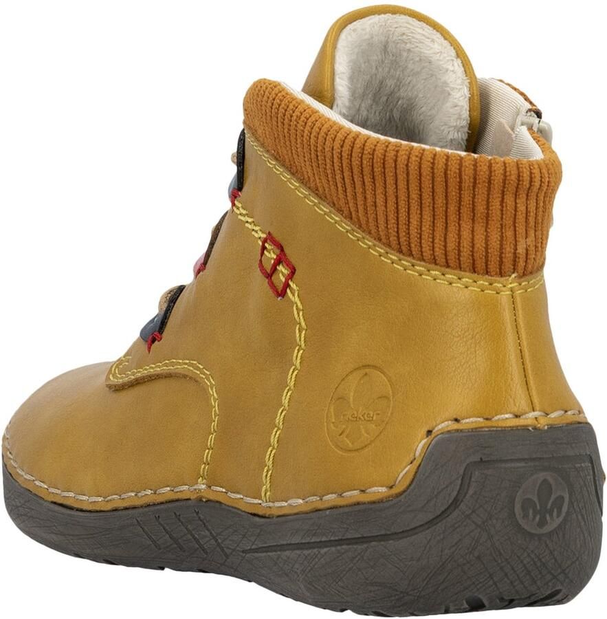 Rieker Veterschoenen Enkellaars High Top Sneaker met binnenzijde ritssluiting