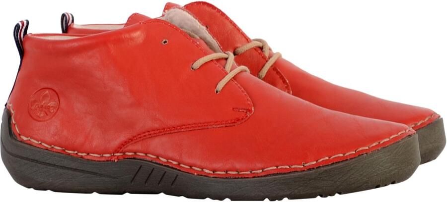Rieker Hoge veterschoenen enkellaars veterschoen met kadernaad