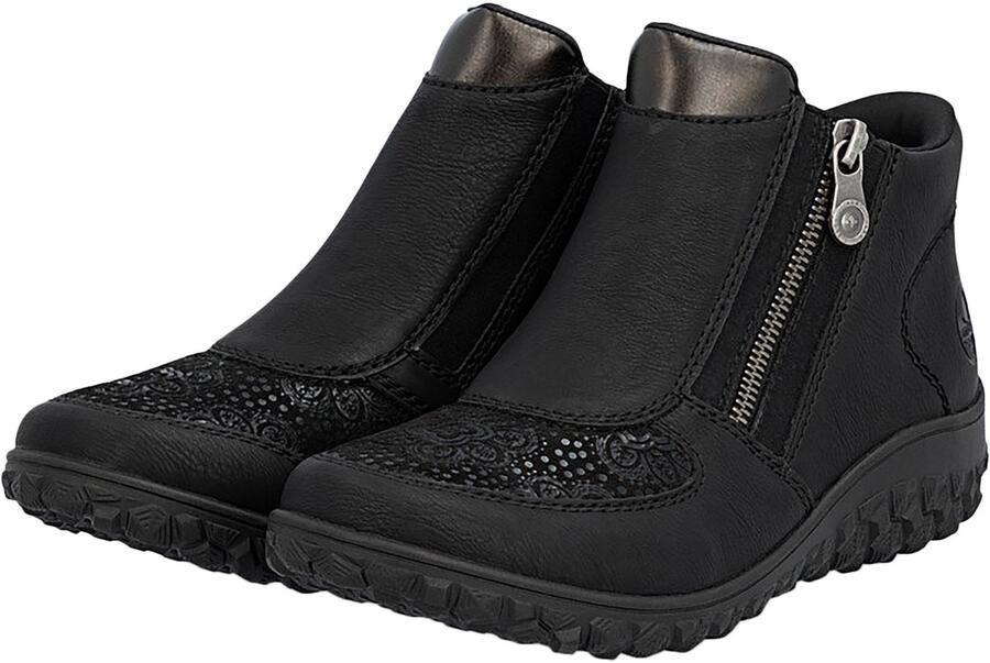 Rieker Boots zonder sluiting Ready2GO Enkellaars Casual-Boots profielzool met zijdelingse ritssluiting