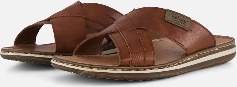 Rieker Bend Morelia Slippers bruin Imitatieleer