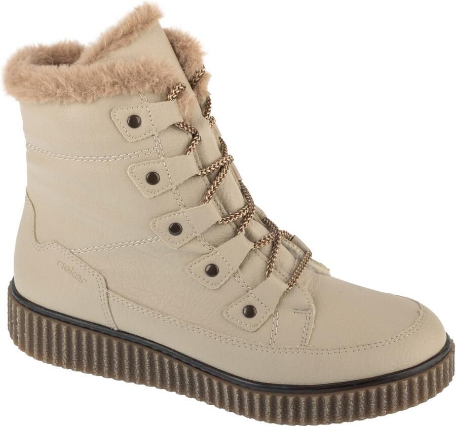 Rieker Booties Y4305 Vrouwen Beige Laarsjes
