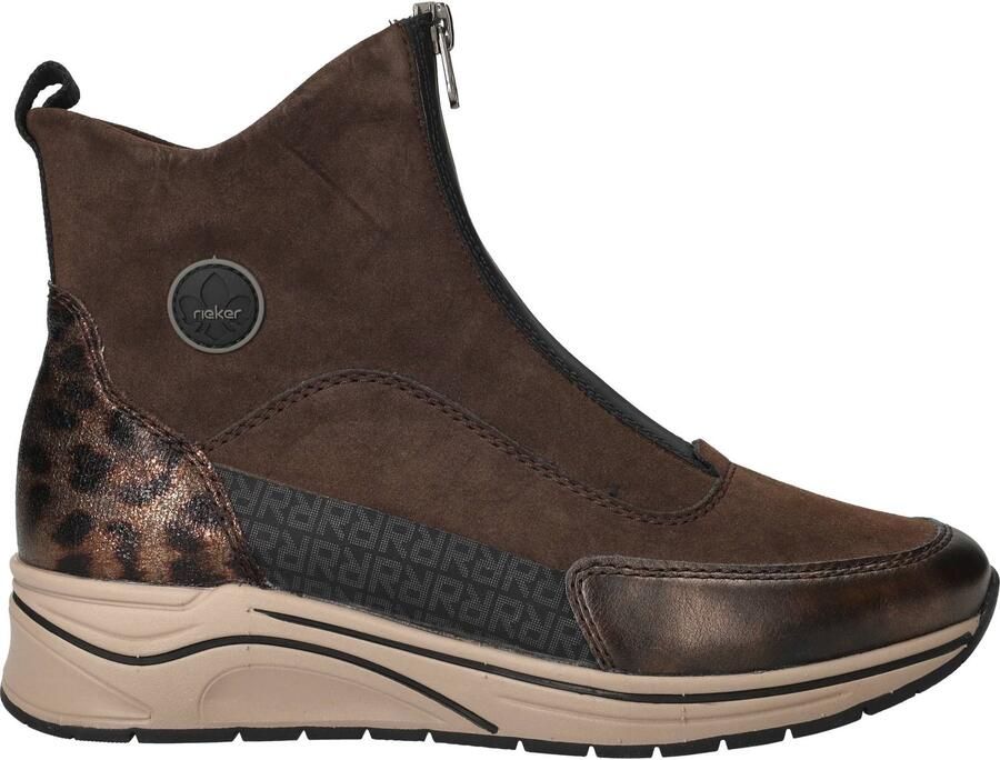 Rieker N9554-25 enkellaarzen sportief metallic