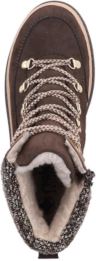 Rieker dames Tex-enkellaarsjes gevoerd bruin Y6210