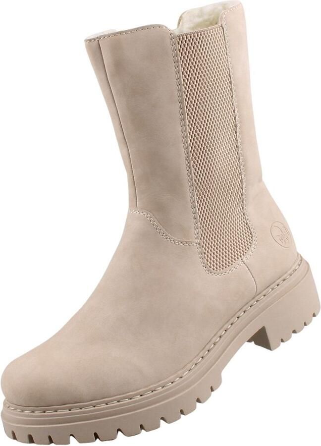 Rieker Chelsea-laarzen voor dames gevoerd beige 72683