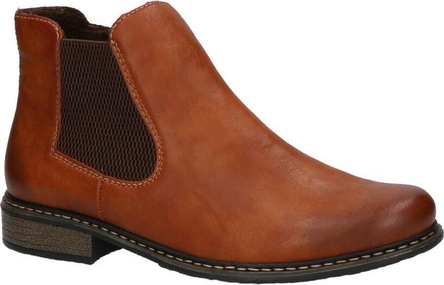 Rieker Chelsea-boots enkellaarsjes boots blokhak in klassieke uitstraling