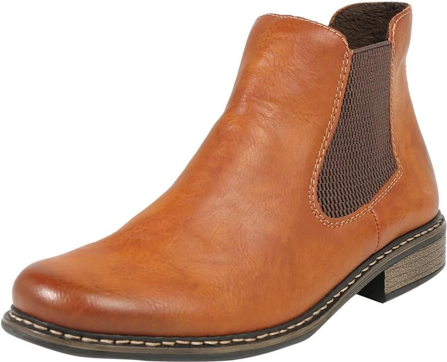 Rieker Chelsea-boots enkellaarsjes boots blokhak in klassieke uitstraling