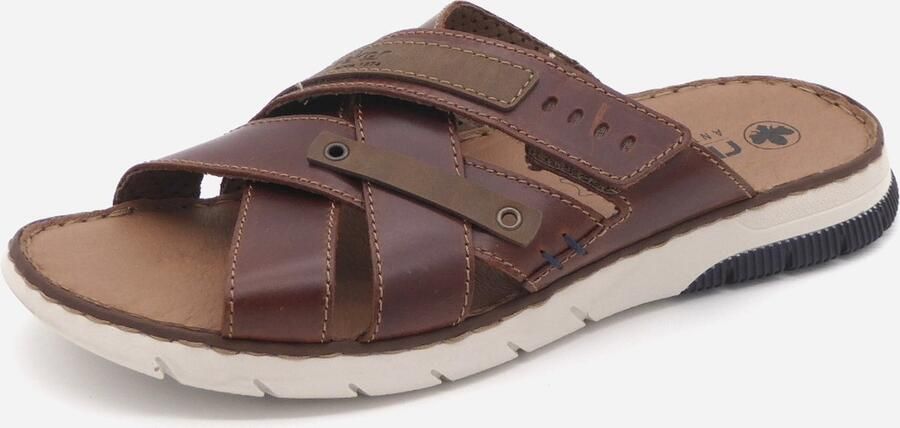 Rieker Slippers zomerschoen slippers badschoen met contrastkleurige raamstiksels - Foto 9