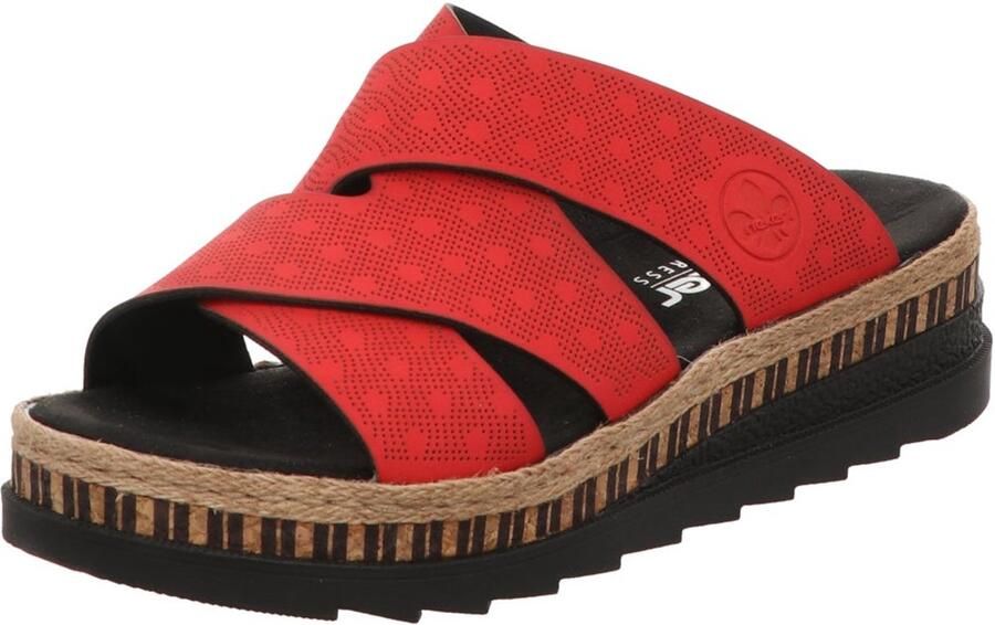 Rieker Damen Pantolette in rot