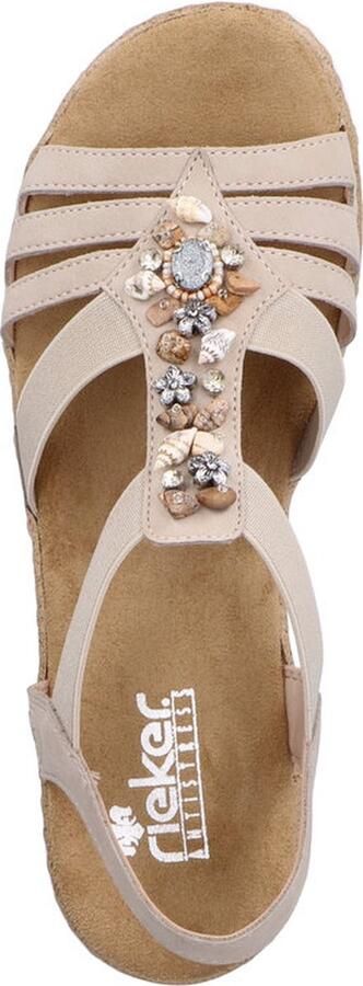 Rieker Sandalen zomerschoen sandaal sleehak met zomerse versiering - Foto 6