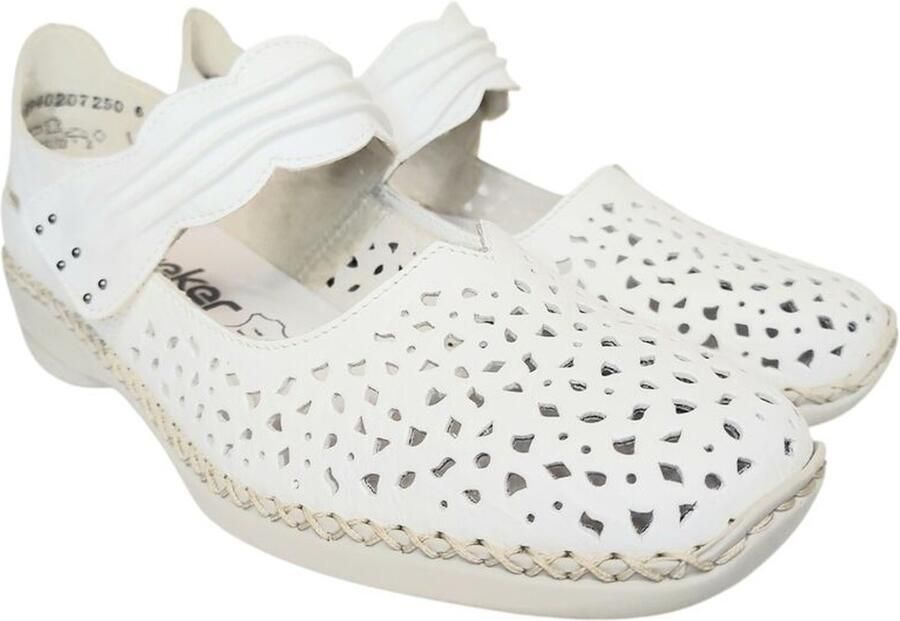 Rieker Dames Bandschoen 41399-80 Wit