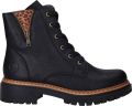 Rieker Veterlaarsjes lace-up boots block heel with practical inner zipper - Zwart