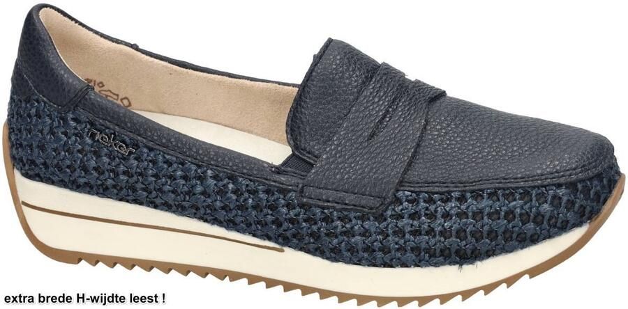 Rieker -Dames blauw donker ballerina's & mocassins