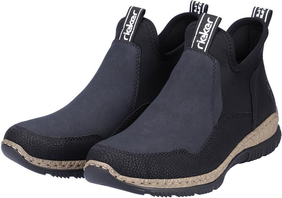 Rieker Slip-on sneakers Instapschoen lage schoen vrijetijdssneaker elastische band snelsluiting
