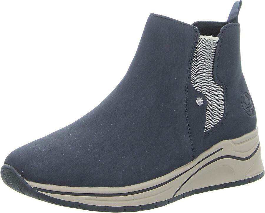 Rieker Chelsea-boots enkellaars high top sneaker sleehak boots met stretch inzetstuk - Foto 5
