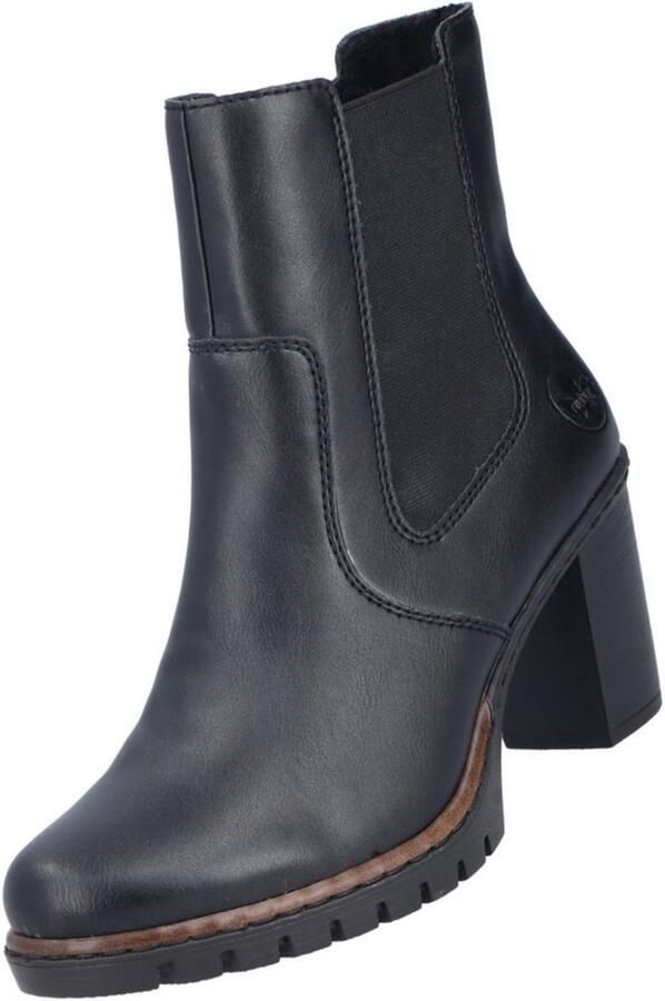 Rieker dames enkellaars zwart gevoerd