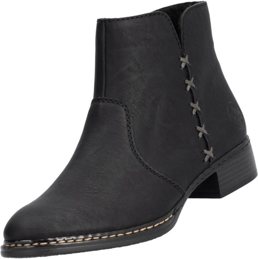 Rieker Laarsjes ritssluiting-enkellaars ankleboots met blokhak