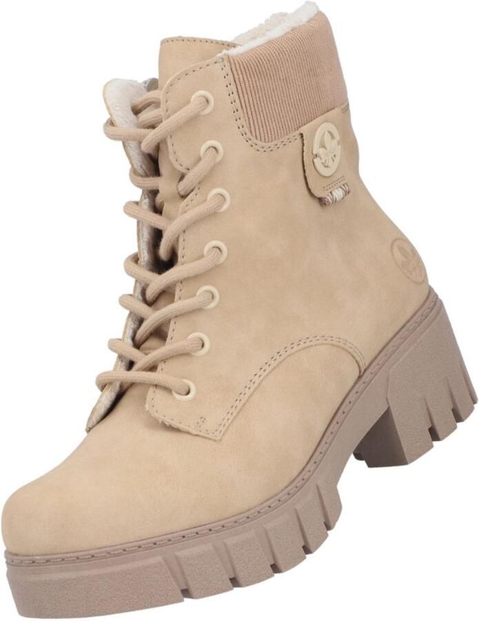Rieker dames enkellaarsjes beige 74532