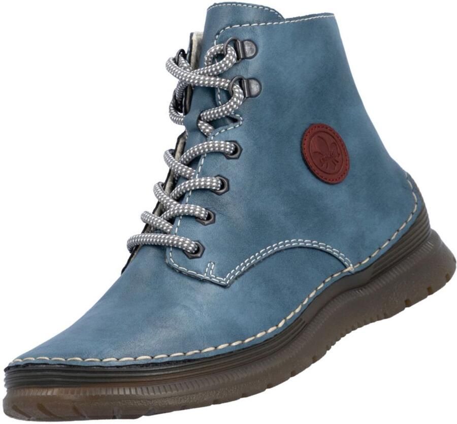 Rieker dames enkellaarsjes blauw