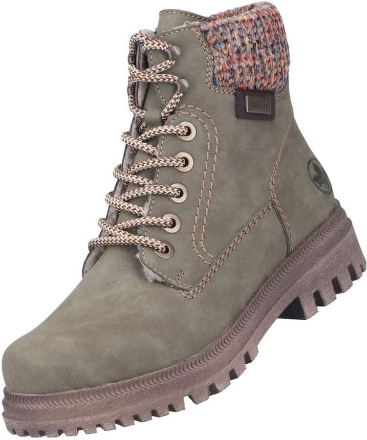 Rieker Dames Y7621 Veterschoenen Winterlaarzen Normale Wijdte Groen - Foto 4