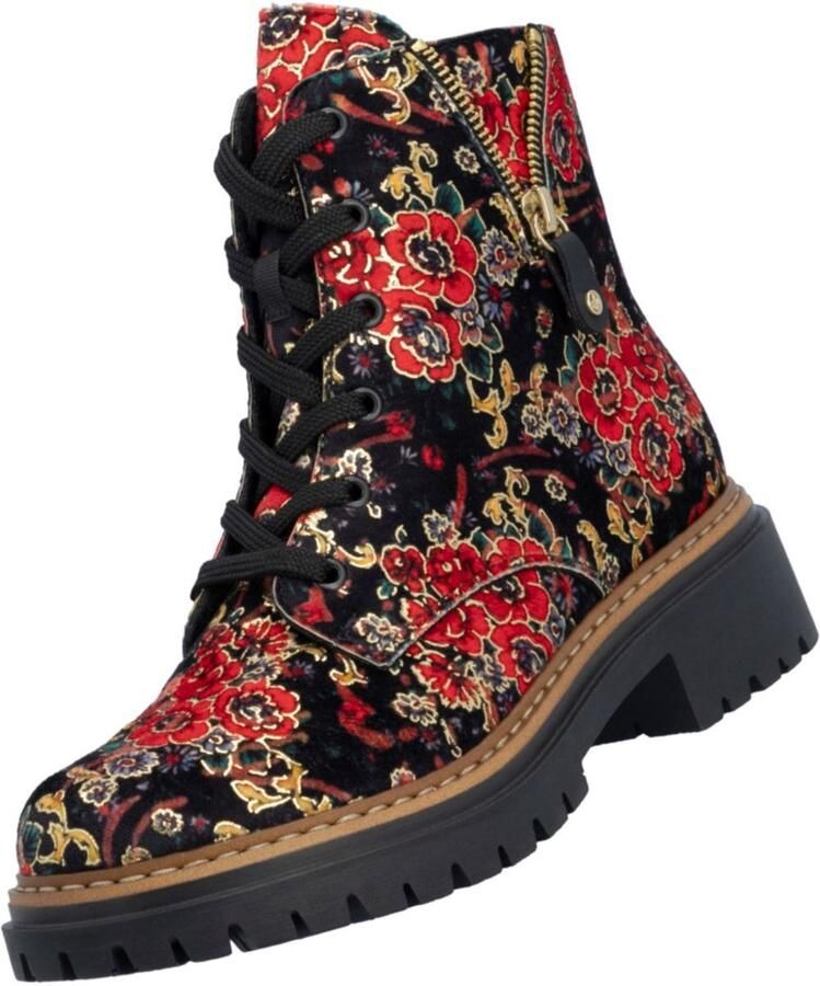 Rieker Biker Boots Textiel Veters Rits Multi - Foto 2