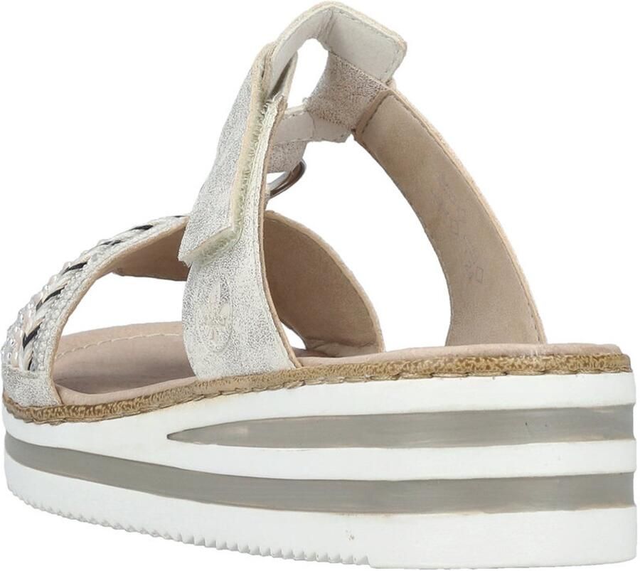 Rieker -Dames goud slippers & muiltjes