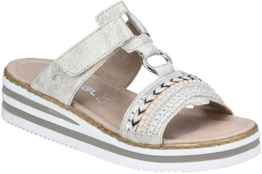 Rieker -Dames goud slippers & muiltjes