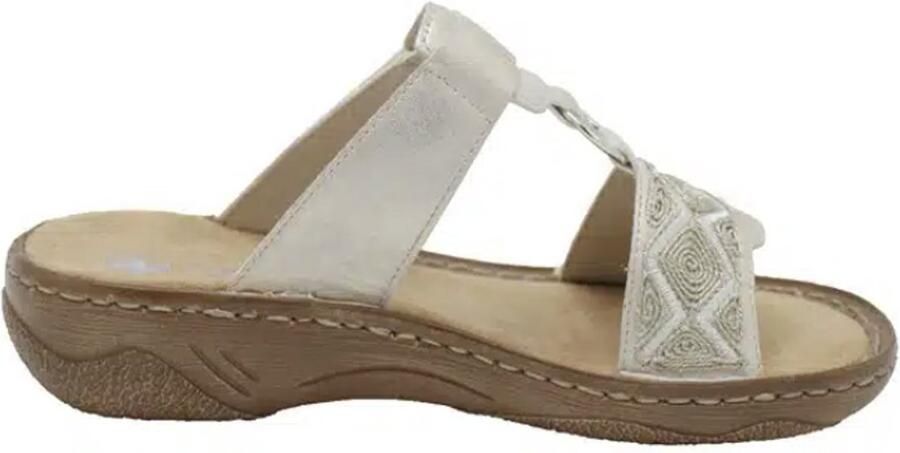 Rieker Slippers Zomerschoen strandschoen slippers vakantieschoen met klittenbandsluiting