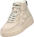 Rieker Winterlaarzen Veterboots high top sneaker enkellaarsjes met gewatteerde schachtrand - Beige