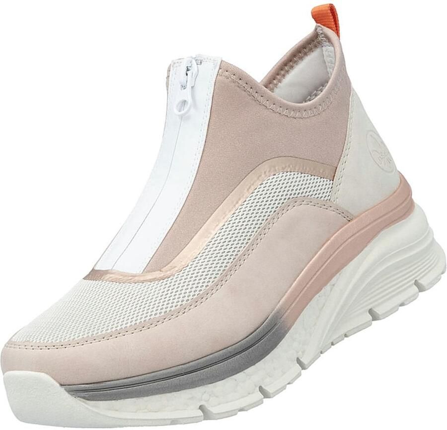 Rieker Boots zonder sluiting sleehak vrijetijdsschoen high top sneakers ritssluiting