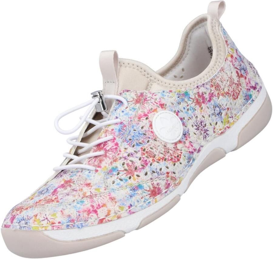 Rieker dames instappers gekleurd gedessineerd