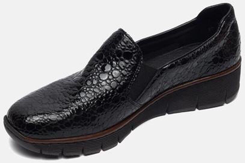 Rieker Elegante Grijze Gesloten Loafers Damesschoenen Black Dames - Foto 7