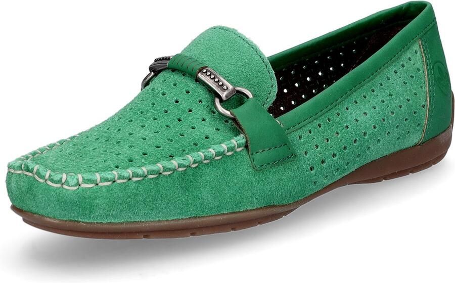 Rieker Instappers moccasin loafer zomerschoen met siernaad - Foto 2