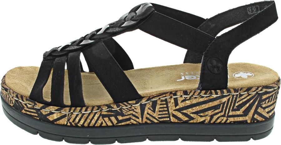 Rieker Plateausandaaltjes Zomerschoen vakantieschoen sandalette met decoratief sieraandeel - Foto 5