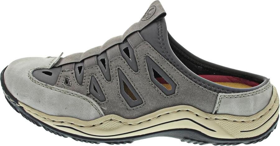 Rieker Dames Klompen Grijs Comfortabele & Lichte Schoenen