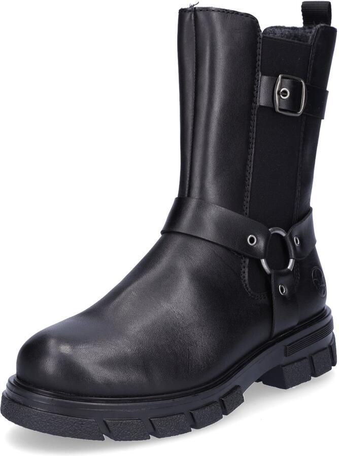 Rieker Chelsea-boots bikerboots instap enkellaars met binnenrits