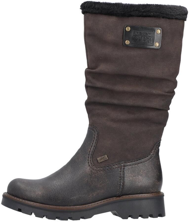 Rieker Sneakers met sleehak enkellaars wedge laarzen high top sneaker met ritssluiting vooraan