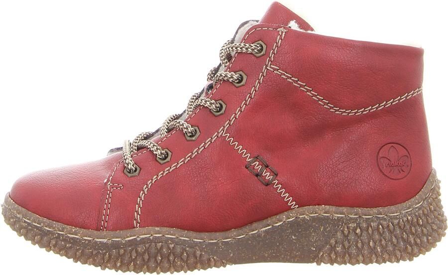 Rieker Winterlaarzen veterschoenen enkellaars high top sneaker met binnenrits