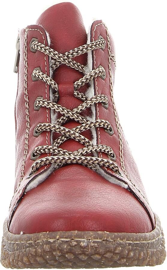 Rieker Winterlaarzen veterschoenen enkellaars high top sneaker met binnenrits