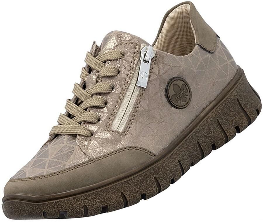 Rieker Plateausneakers Veterschoen lage schoen vrijetijdsschoen in comfortwijdte G (= wijd)