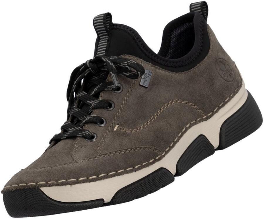 Rieker dames leren lage schoenen grijs