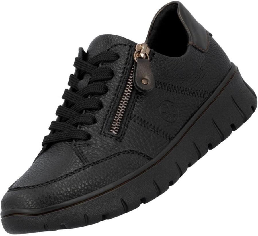 Rieker Plateausneakers Vrijetijdsschoen veterschoen lage schoen in comfortwijdte G (= wijd)