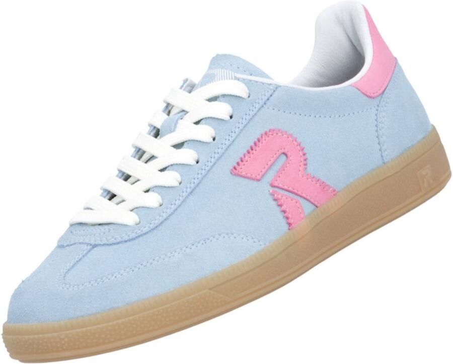 Rieker dames leren sportschoenen lichtblauw
