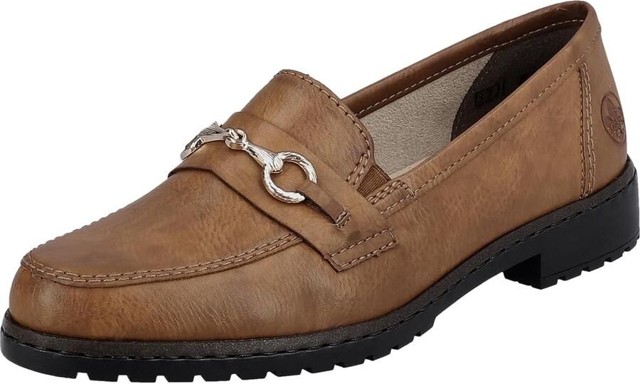 Rieker Dames Loafers 51860 Comfort & Stijl in Nootbruin
