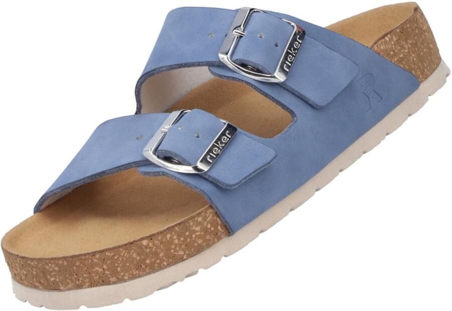 Rieker dames muiltje blauw