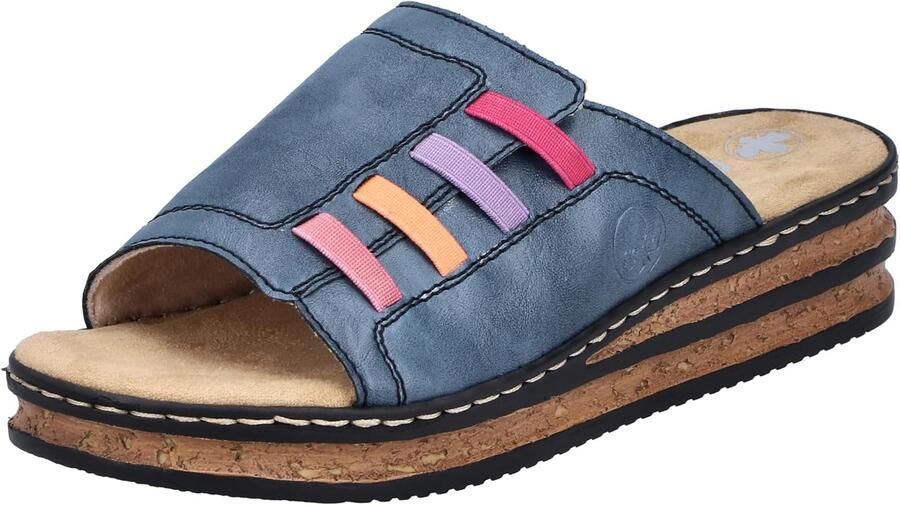Rieker Sleehakmuiltjes Zomerschoen pantoffel muiltje met comfortabele sleehak