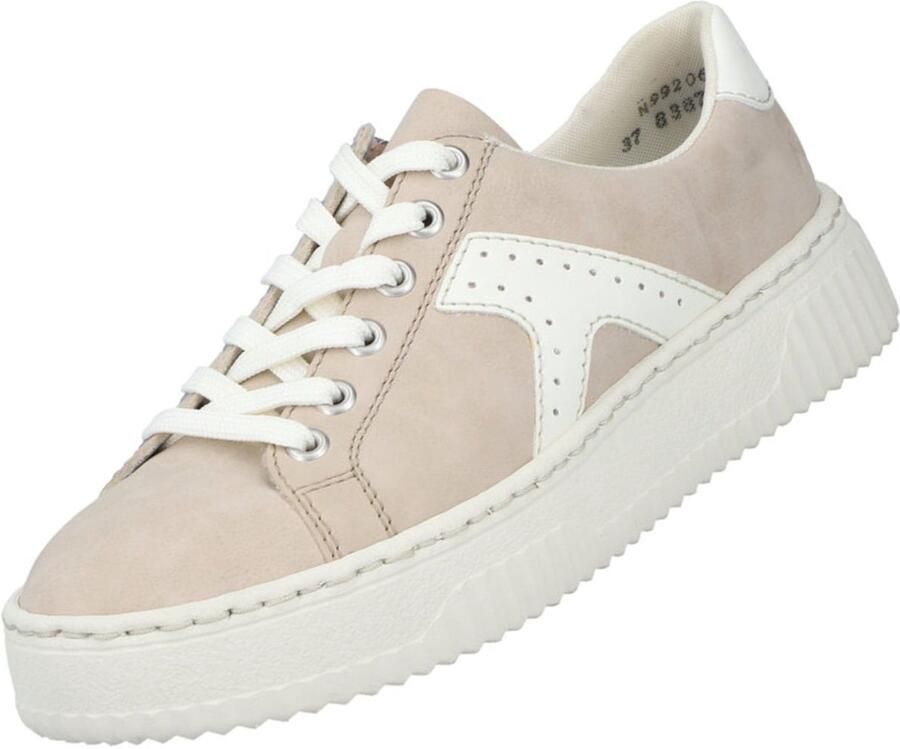 Rieker dames plateausneaker beige