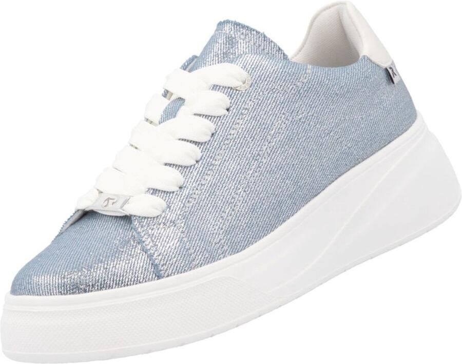 Rieker dames plateausneaker blauw