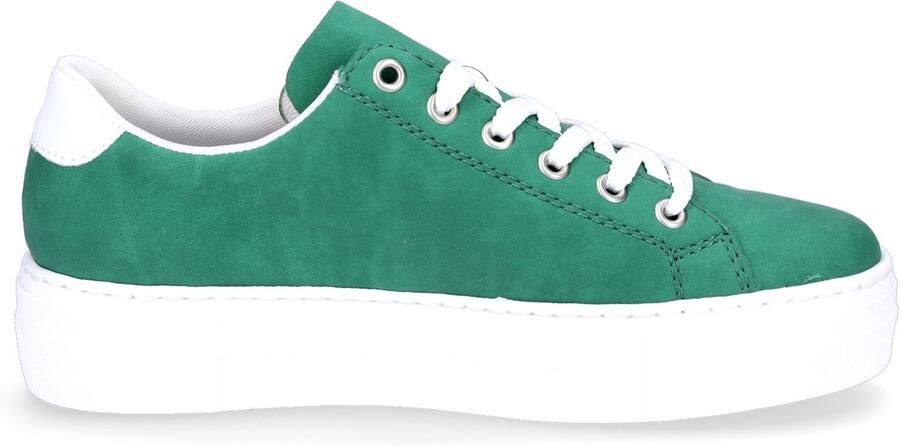 Rieker Sneakers vrijetijdsschoen lage schoen veterschoen met plateauzool
