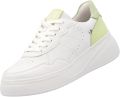 Rieker dames plateausneaker wit lichtgroen - Wit